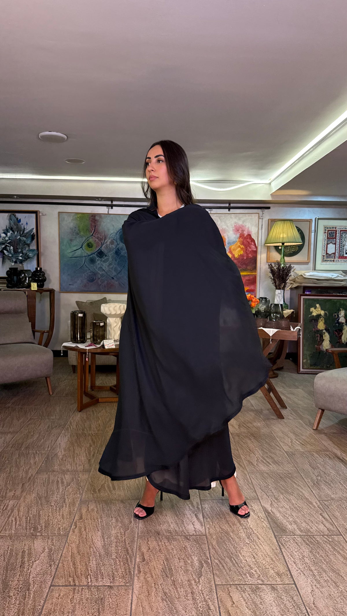 Sheer Hooded Selham Cape
