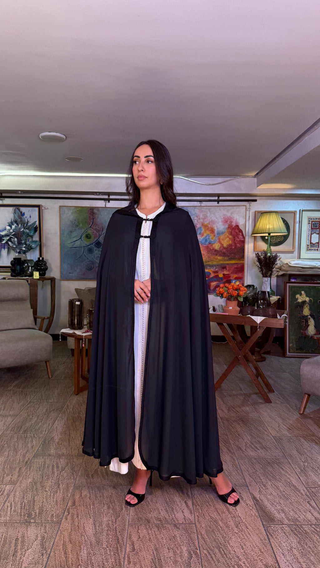 Sheer Hooded Selham Cape