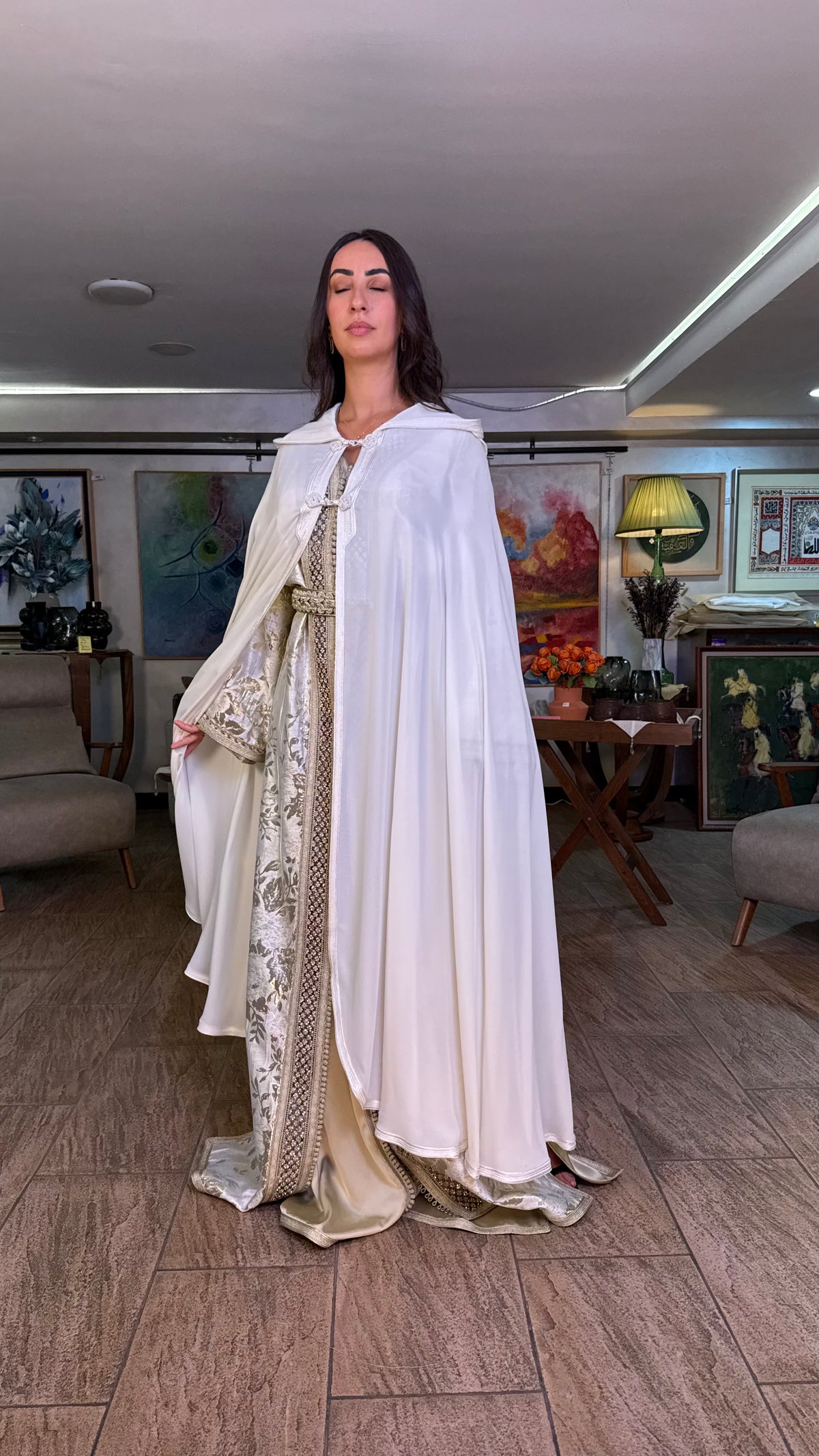 Sheer Hooded Selham Cape
