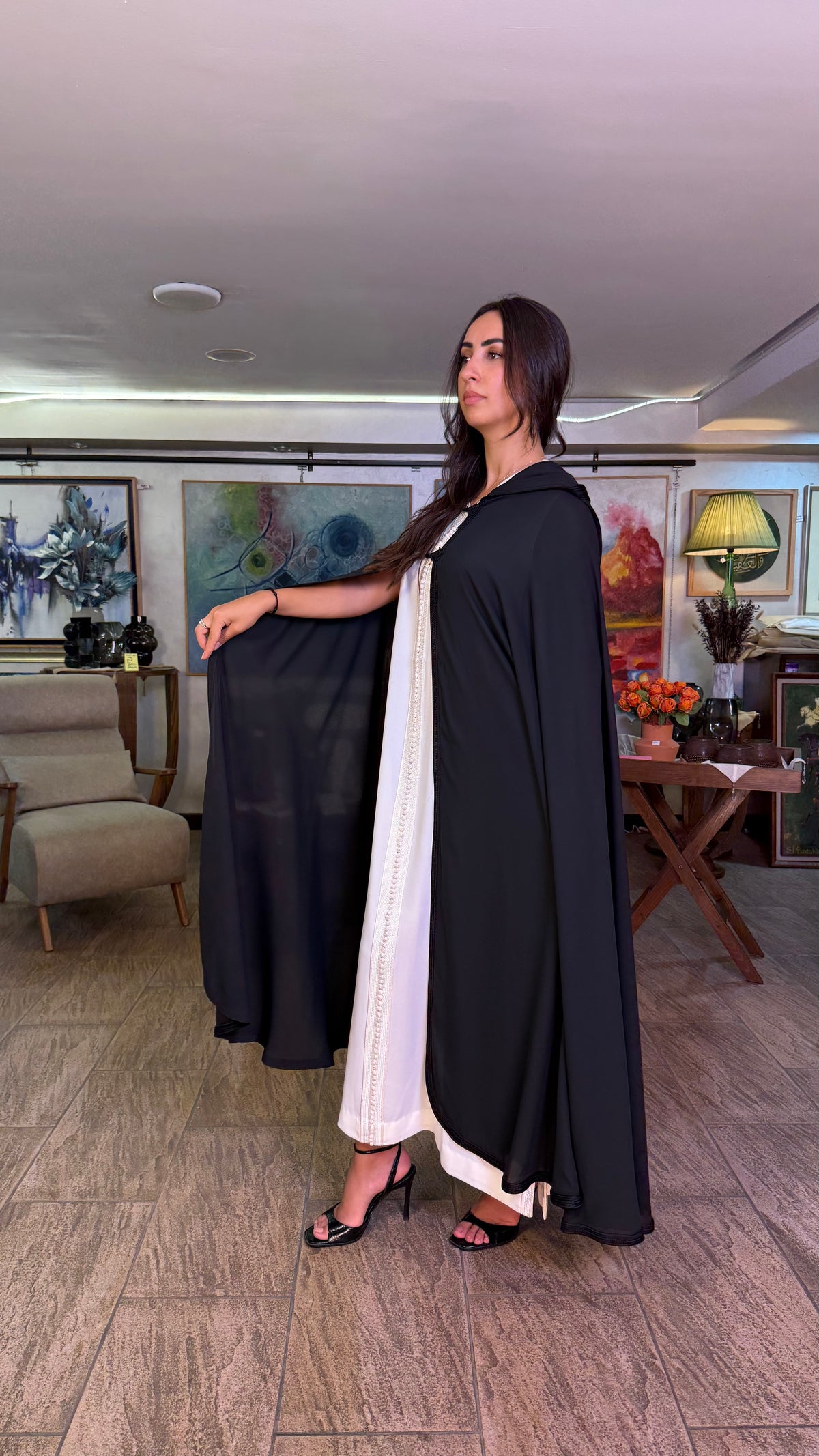 Sheer Hooded Selham Cape