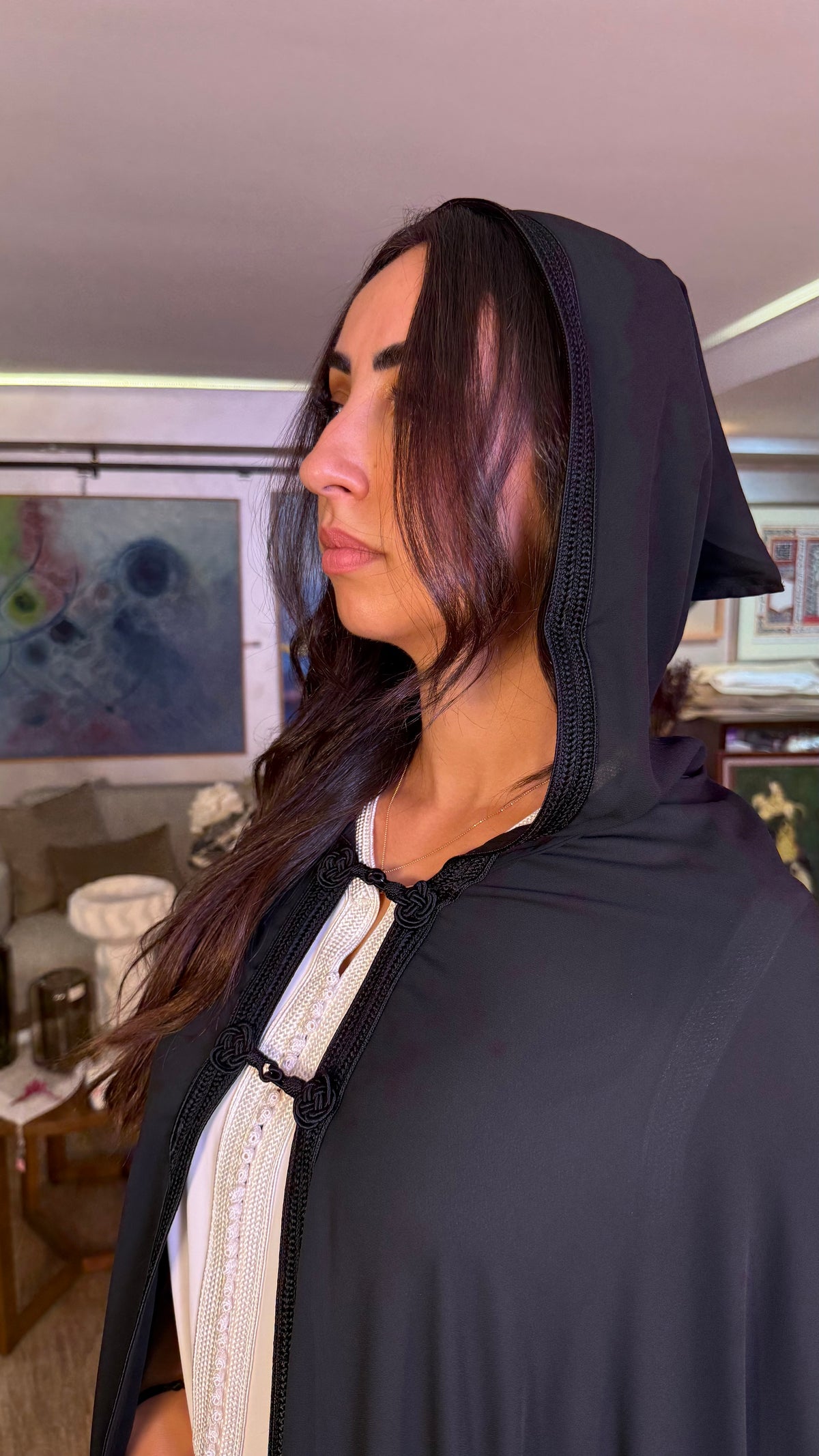 Sheer Hooded Selham Cape