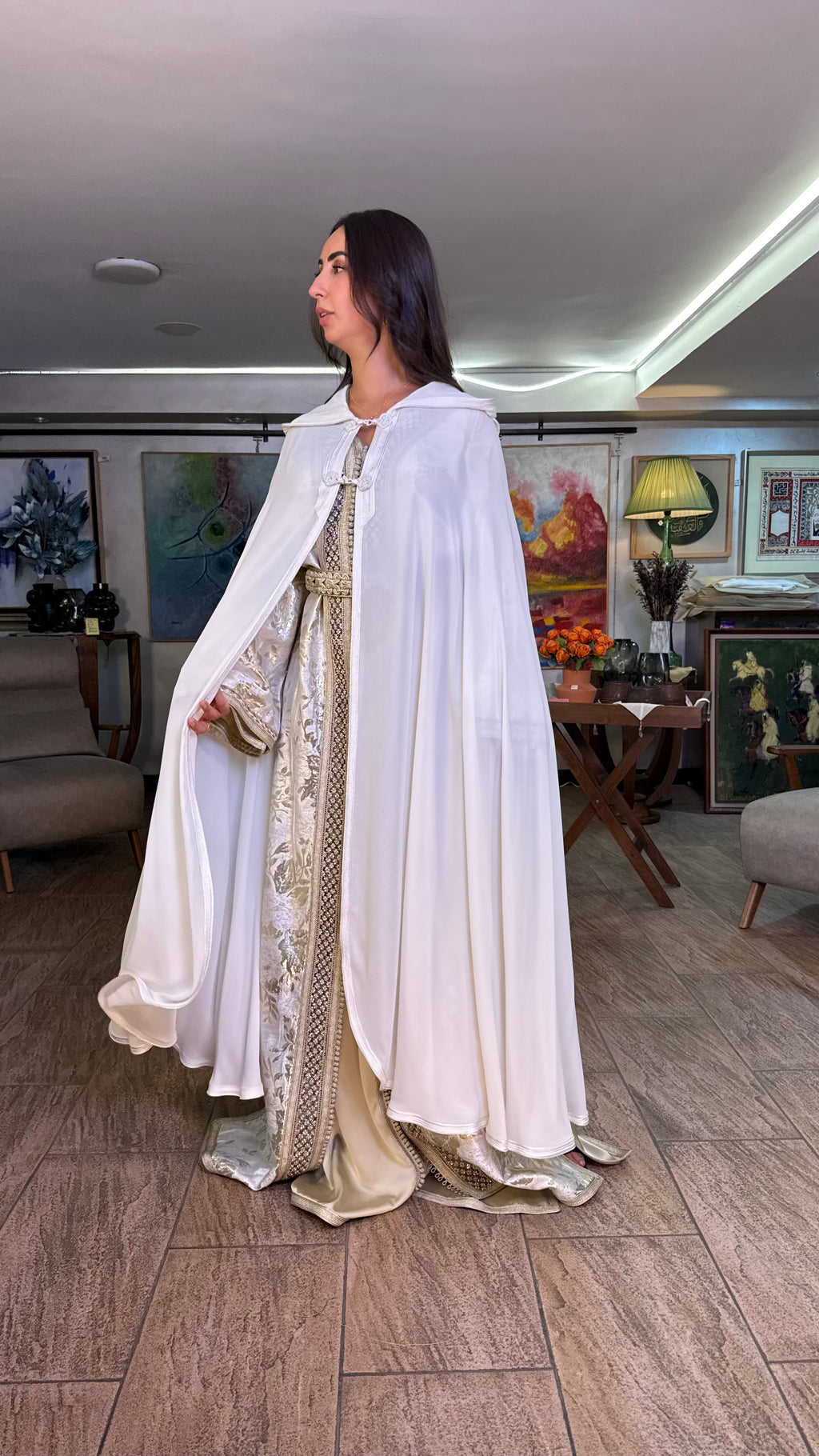 Sheer Hooded Selham Cape