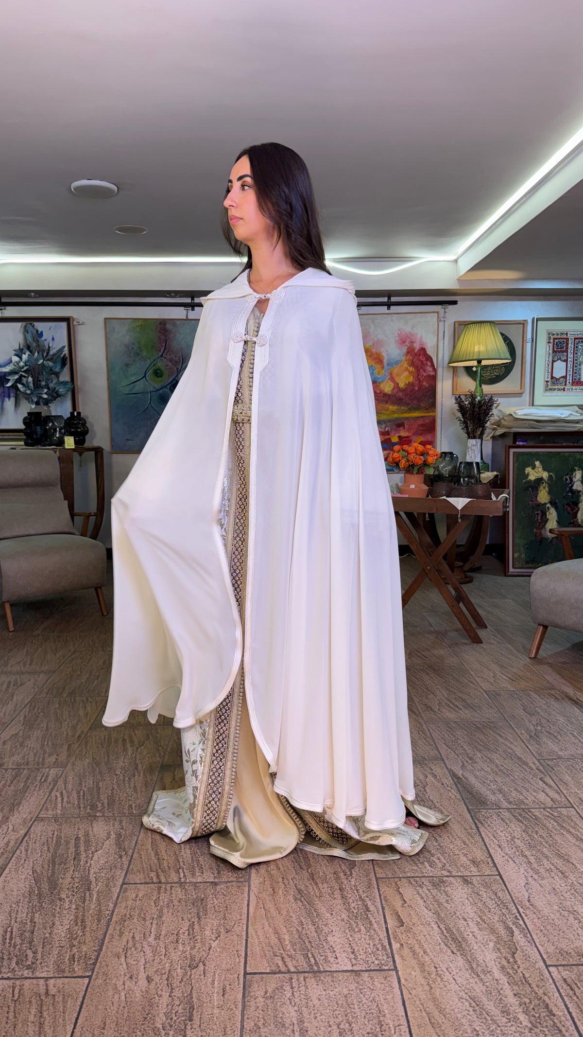 Sheer Hooded Selham Cape