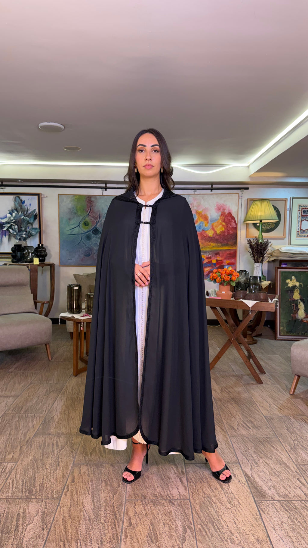 Sheer Hooded Selham Cape