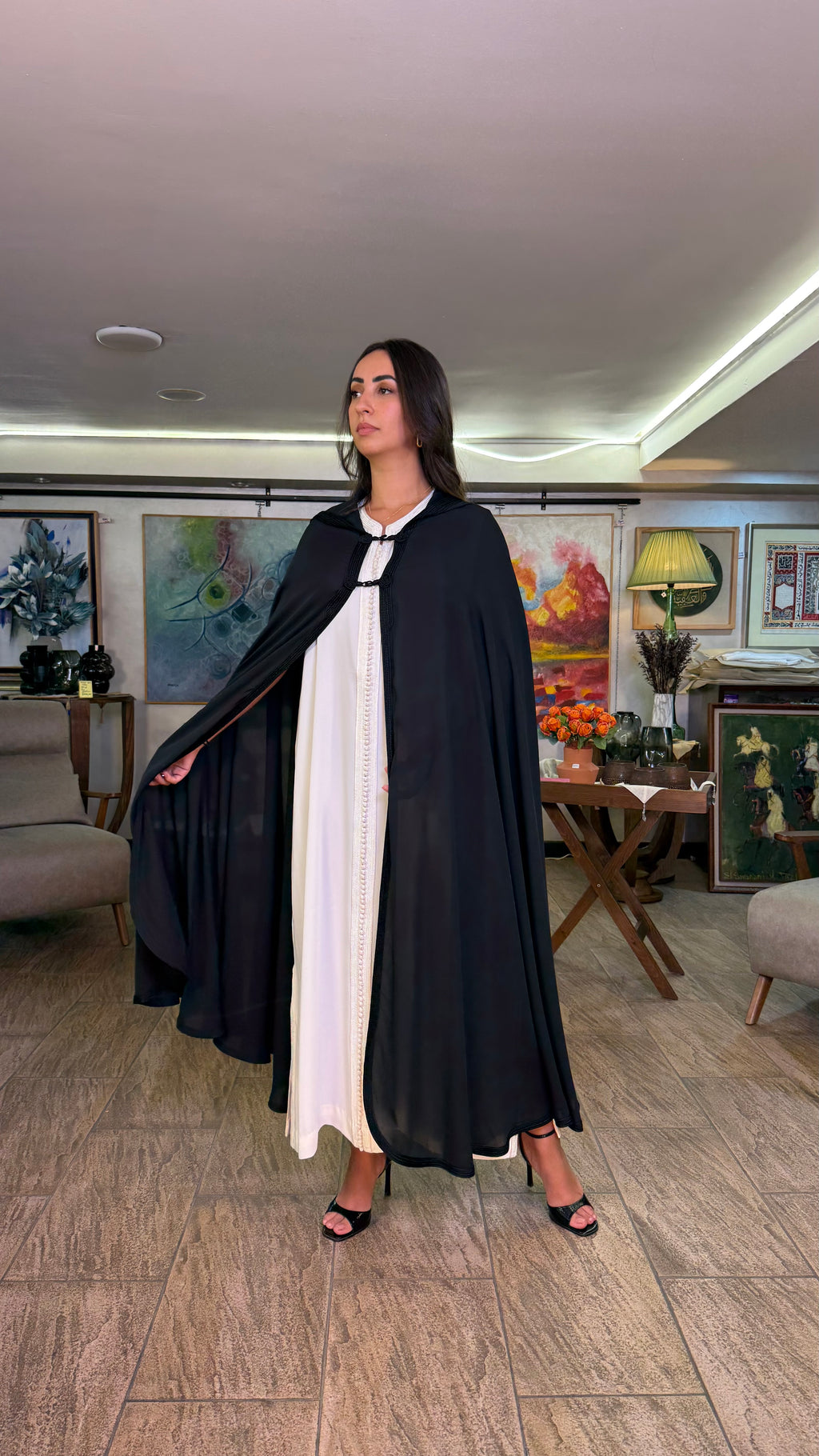 Sheer Hooded Selham Cape