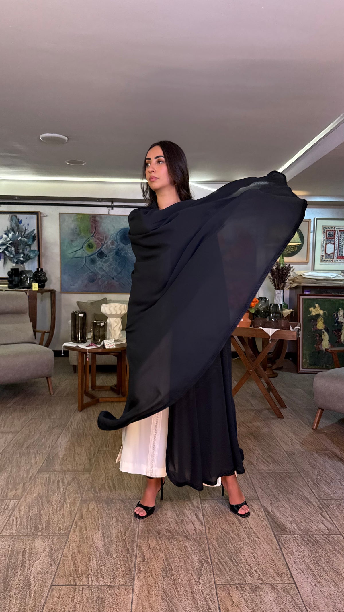Sheer Hooded Selham Cape