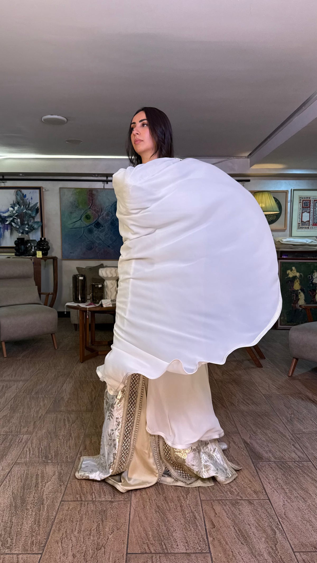 Sheer Hooded Selham Cape