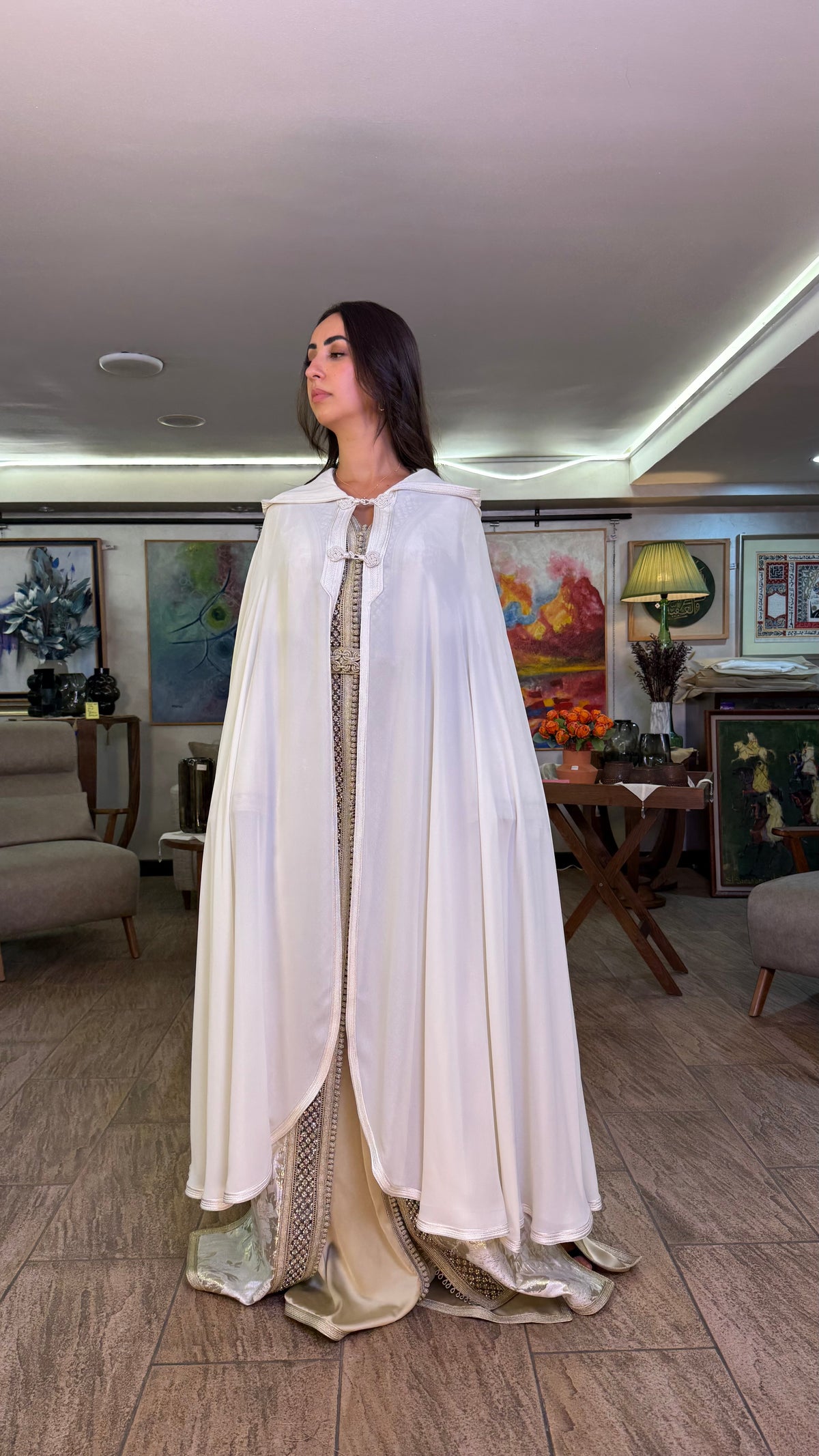 Sheer Hooded Selham Cape