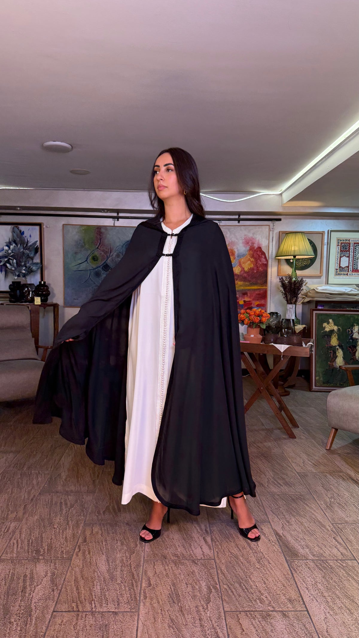 Sheer Hooded Selham Cape