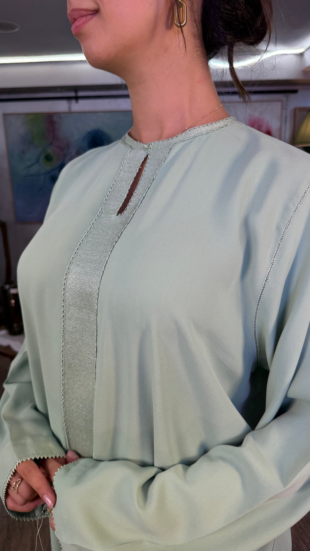 Kaftan without Belt with Randa (handmade) - TOO LONG TO PRODUCE