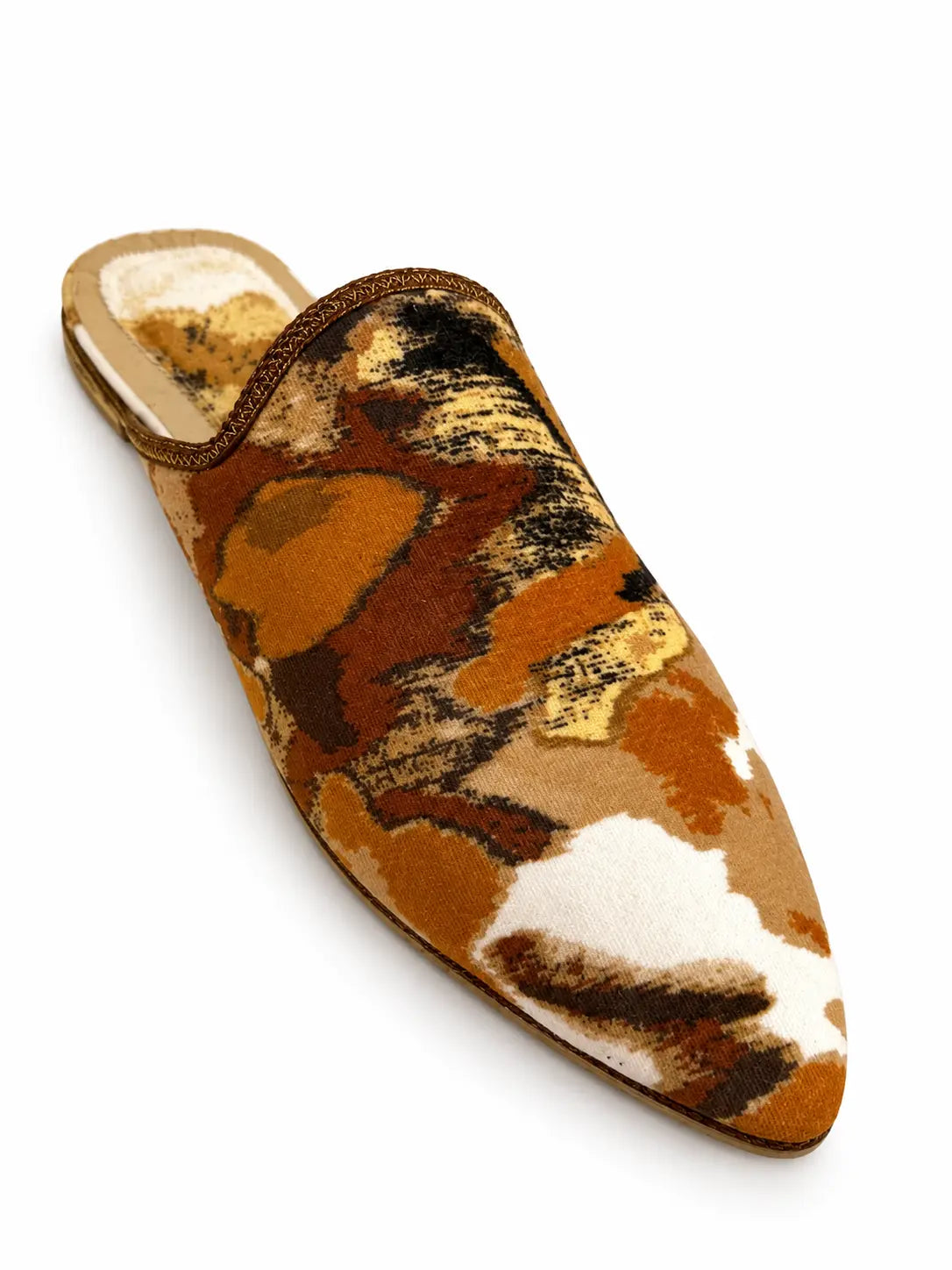 Brown and Cream Abstract Babouches