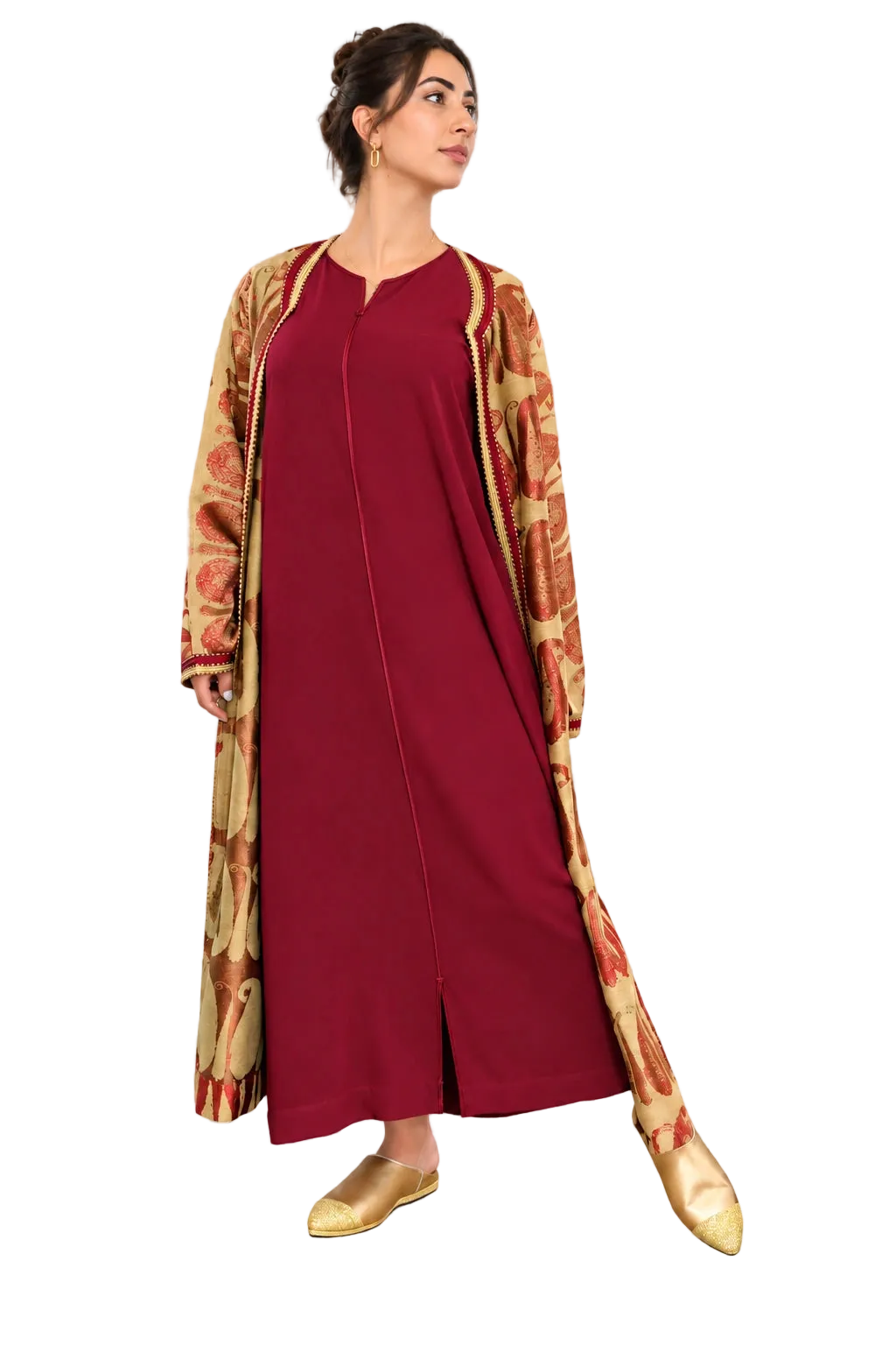 Moroccan Kmiss ton sur ton with cord
