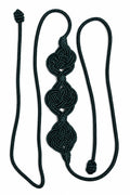 Deep Green Triple-Medallion Cord Belt photographed on a white background, main view.