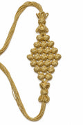 Gold-Tone Diamond-Knot Cord Belt photographed on a white background, detail view 2.