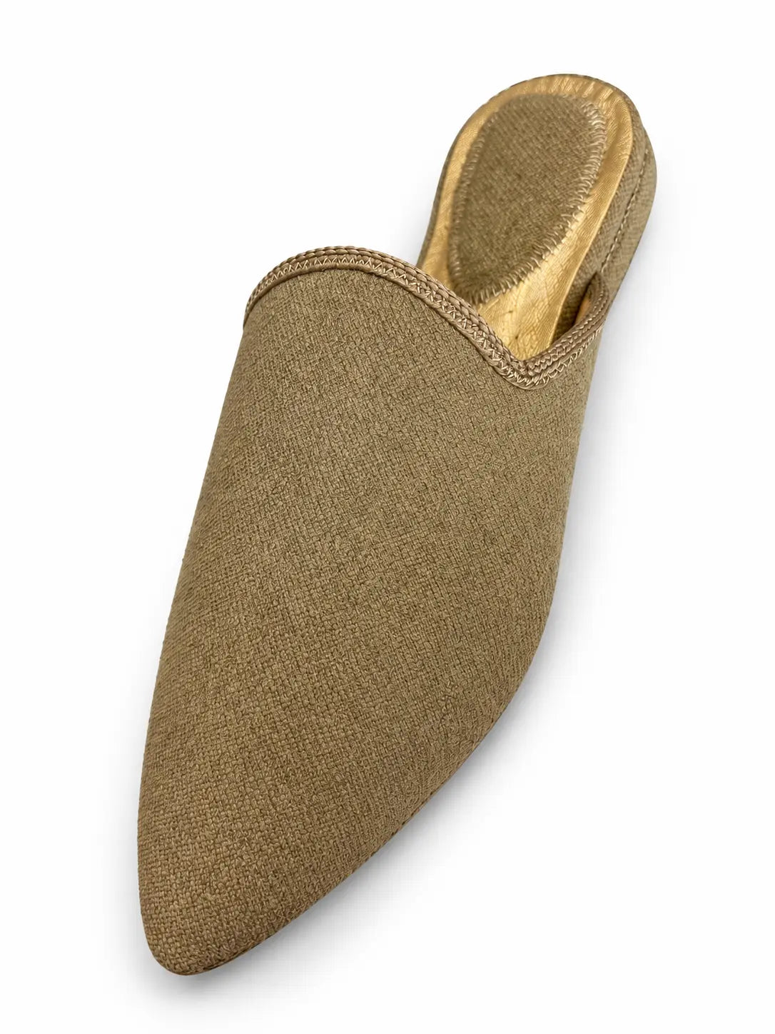 Gold-Tone Textured Babouches