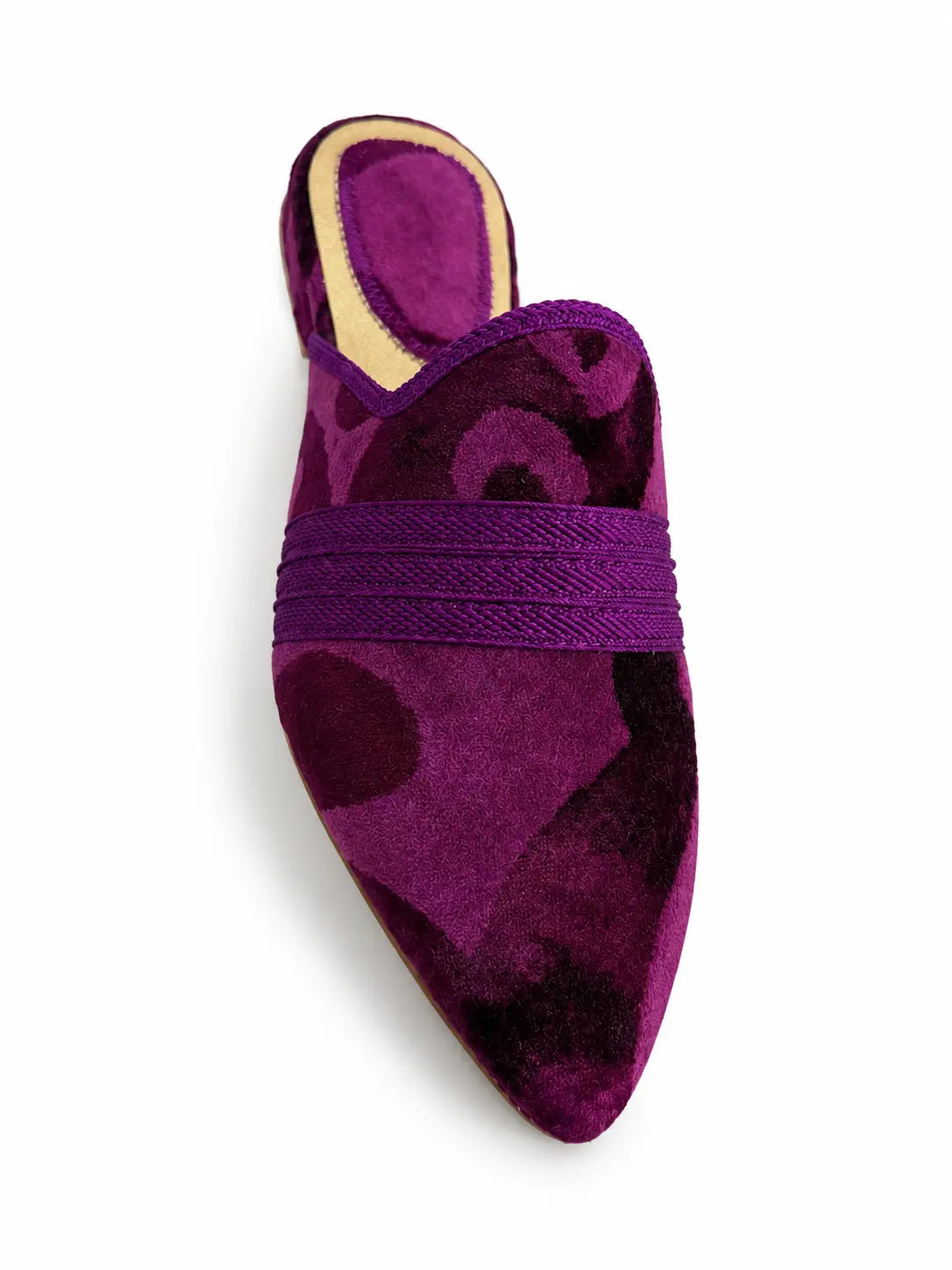 Purple Babouches with Tonal Band