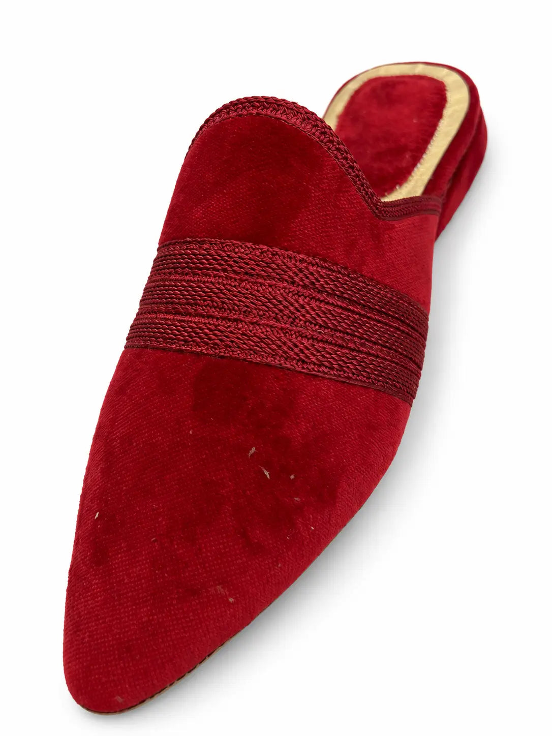 Red Babouches with Tonal Band