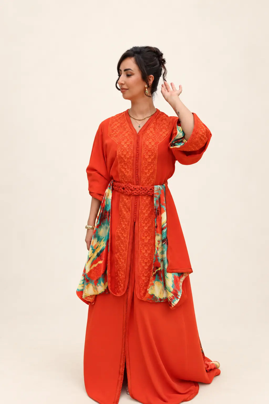 Tenue 2 Pieces rouge – vue trois-quarts