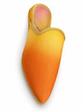 Yellow and Orange Ombre Babouches on a white background